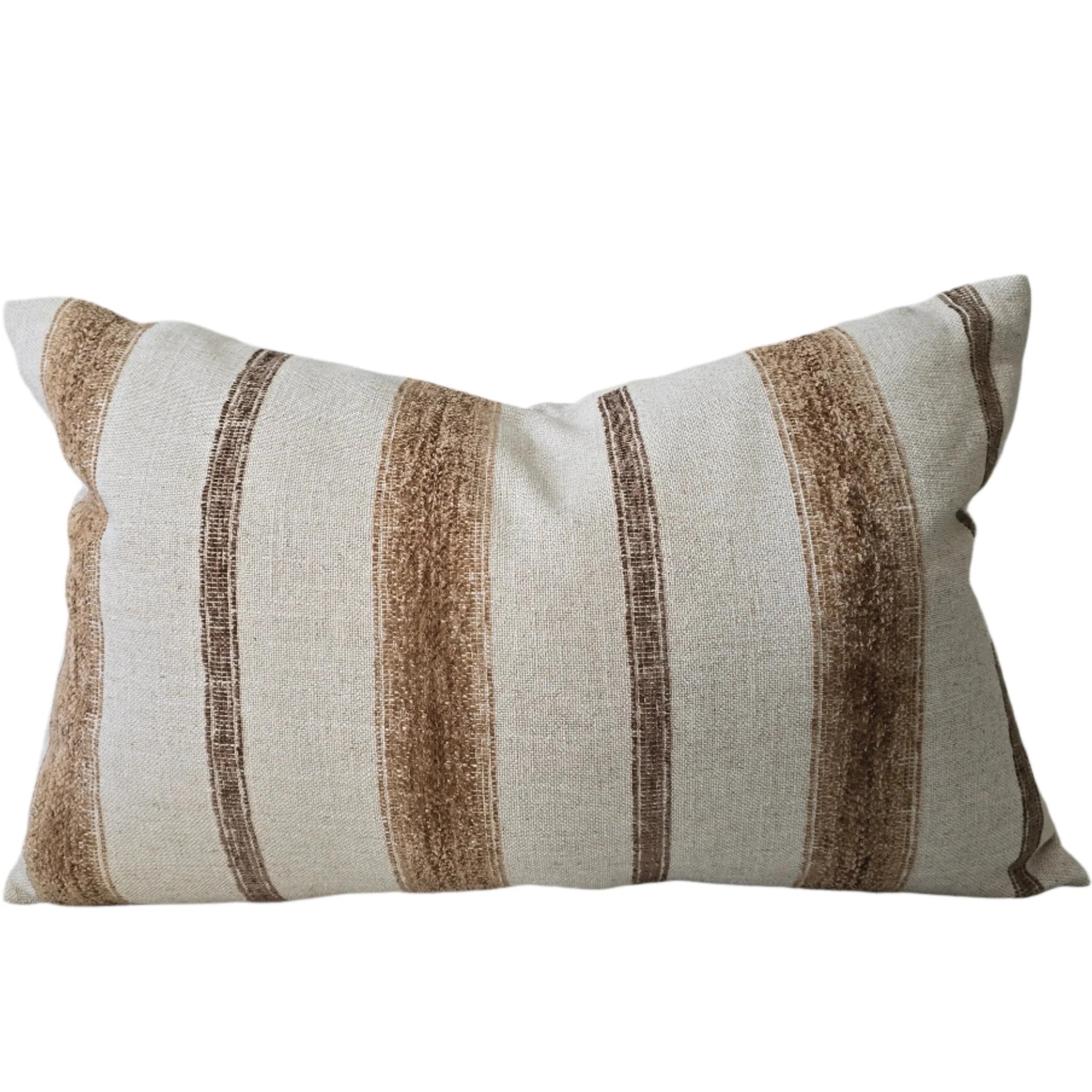 Sadie Natural & Cinnamon Lumbar Cushion