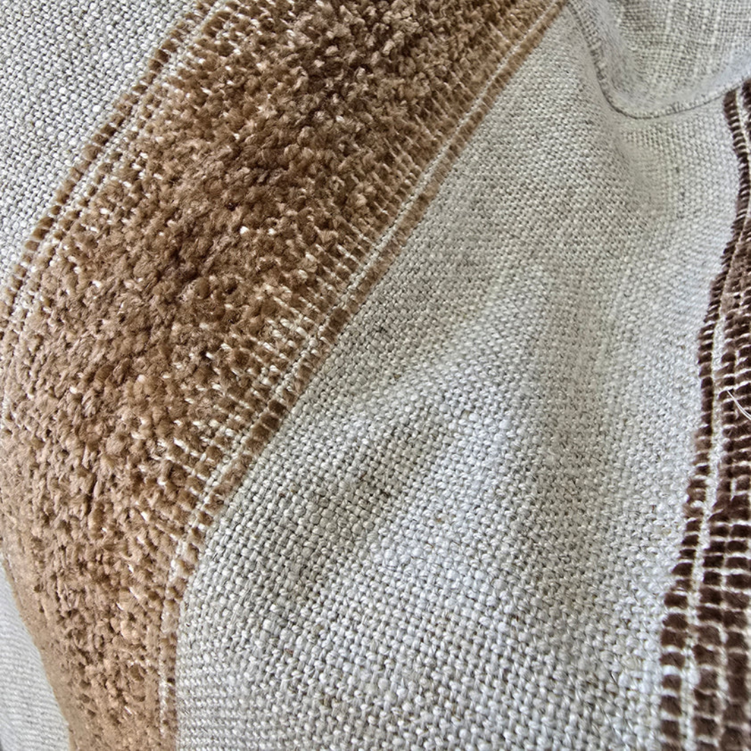 Sadie Natural & Cinnamon Lumbar Cushion
