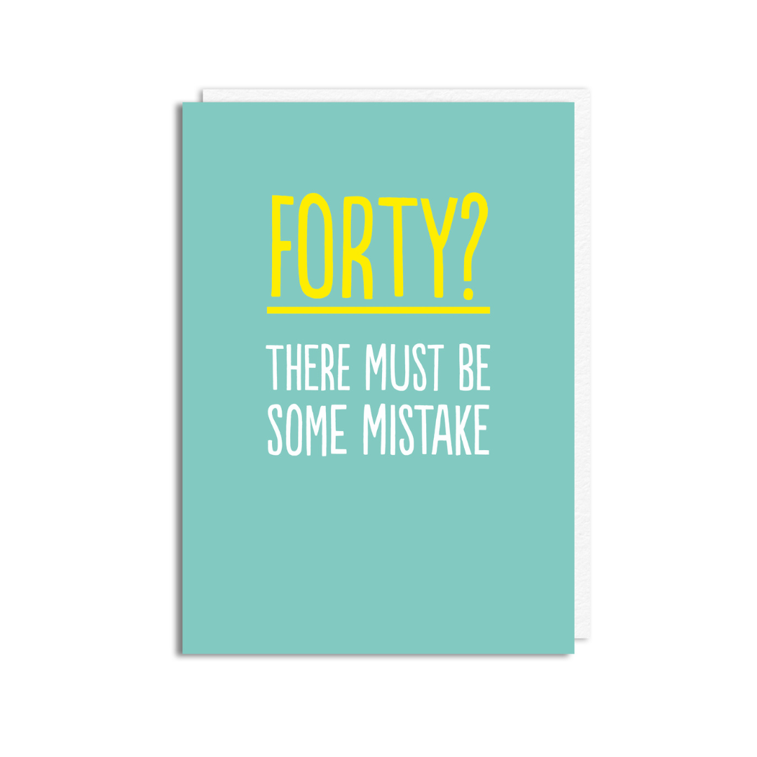 '40 Mistake Nice & Naughty Ages' Card