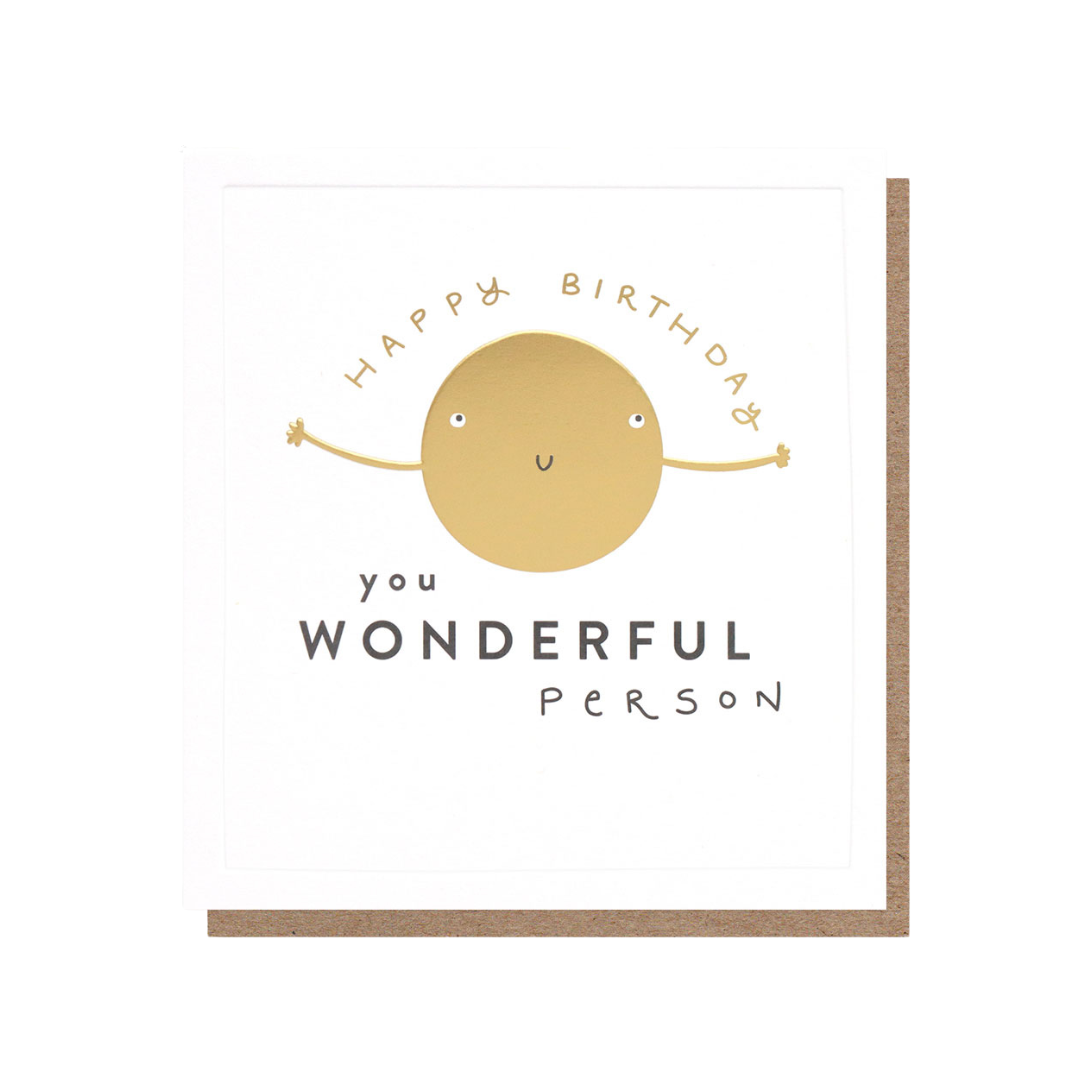 'Happy Birthday Wonderful Person' Card