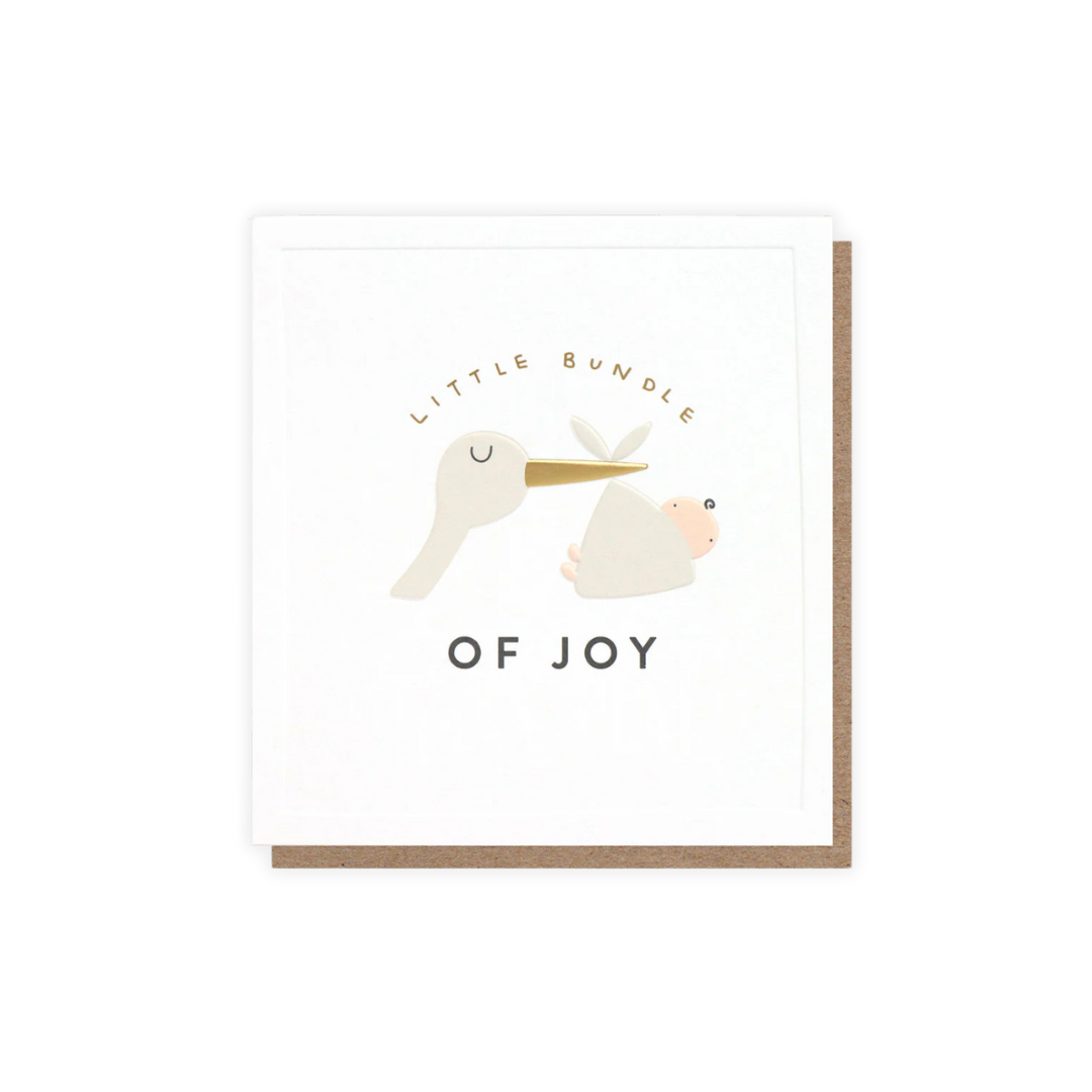 'Little Bundle Of Joy Stalk With Baby' Card