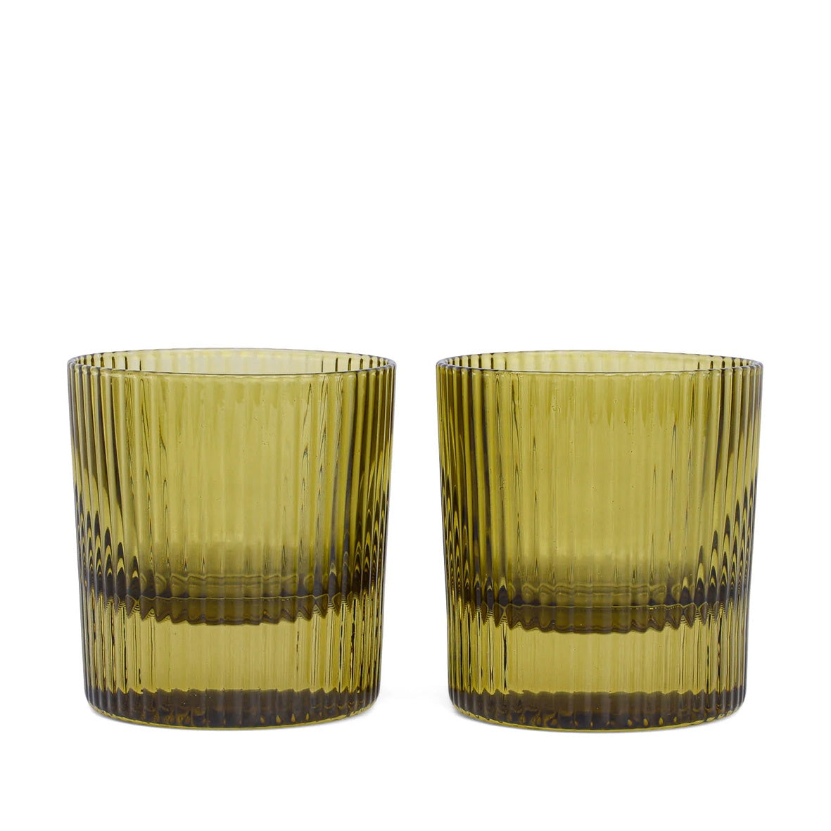 The Scout Lowball Glass | Set of 2 Olive