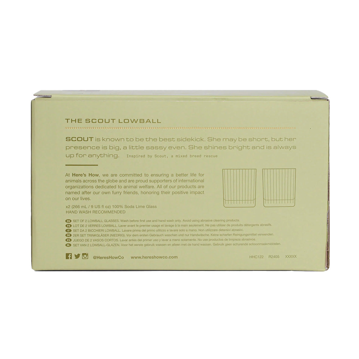 The Scout Lowball Glass | Set of 2 Olive
