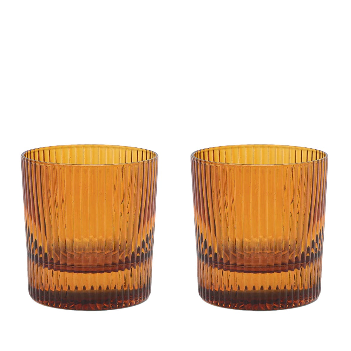 The Scout Lowball Glass | Set of 2 Amber