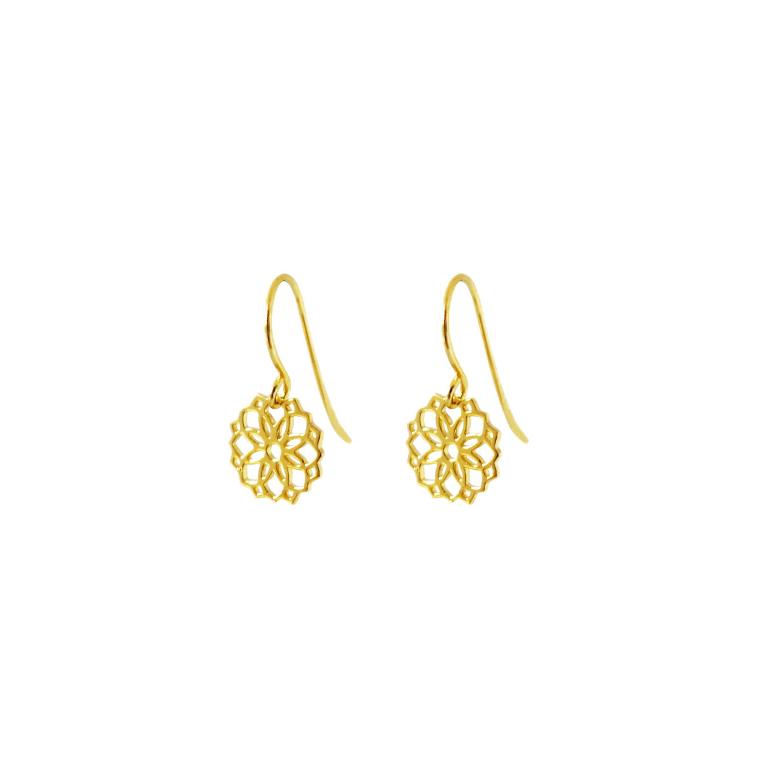 Filogree Flower Earrings | Gold