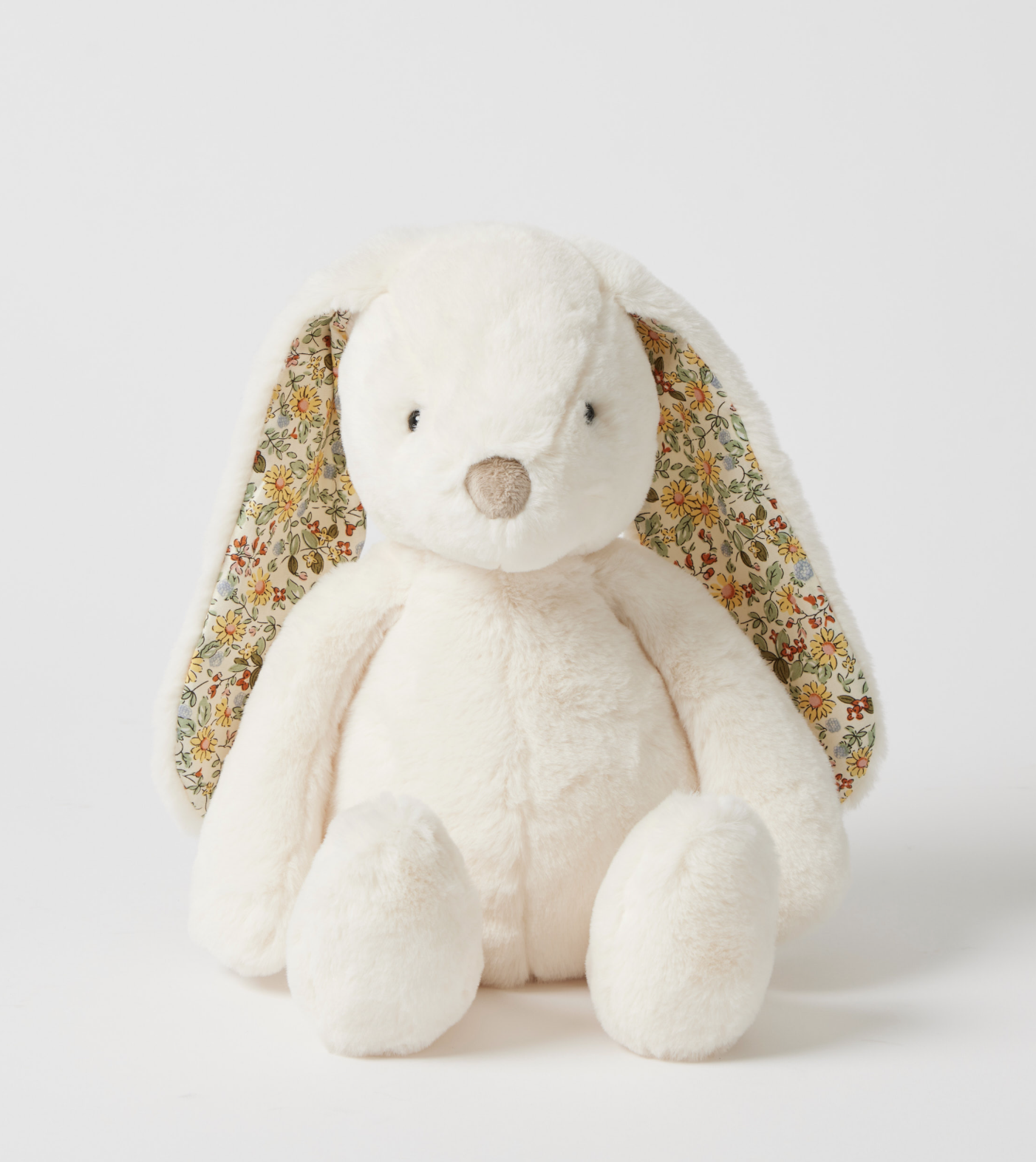 Floral White Bunny Toy