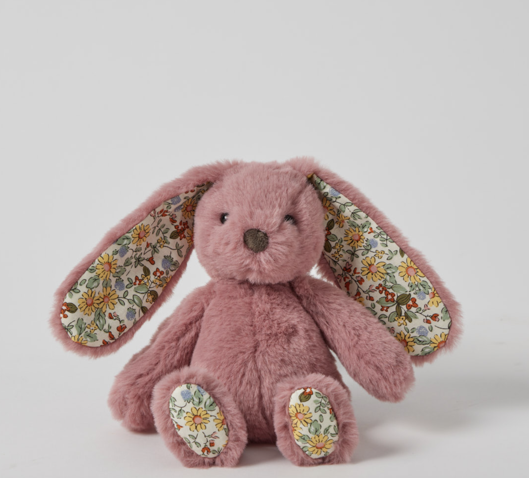 Floral Raspberry Bunny Rattle