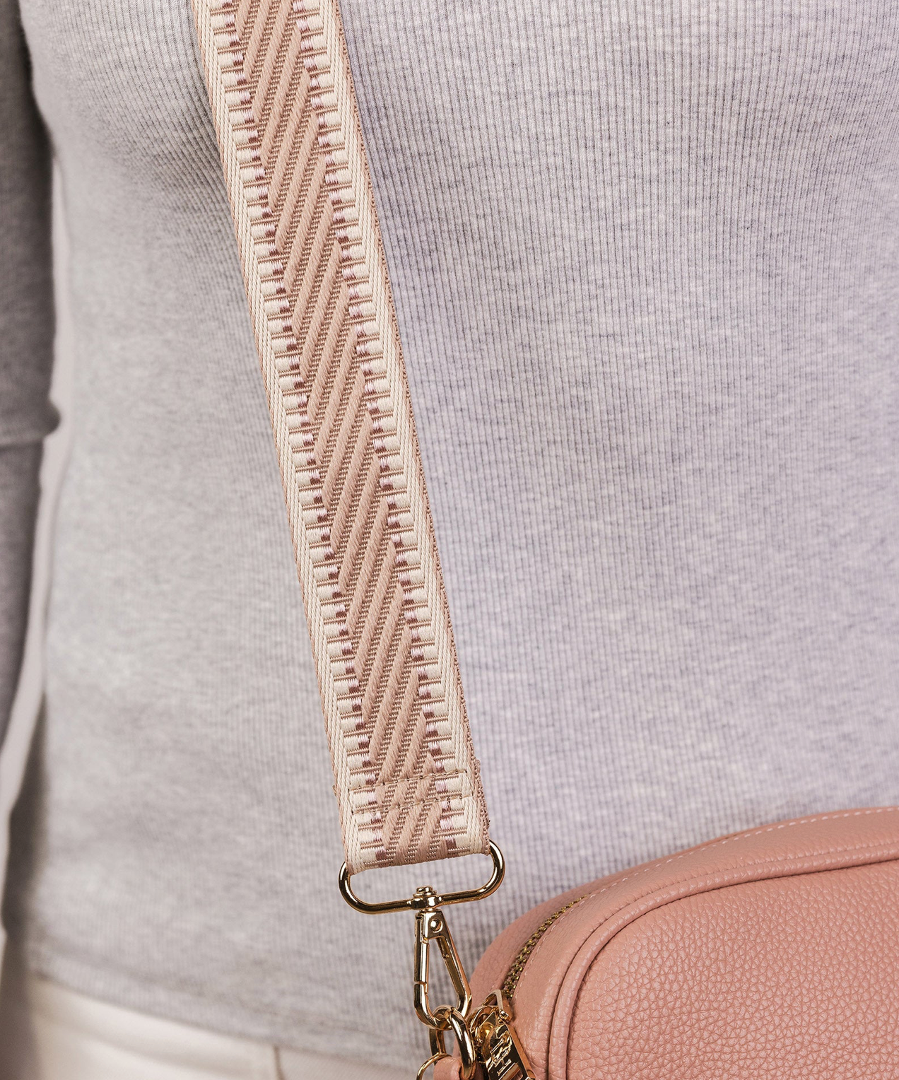 Kiki Webbing Guitar Strap | Blush