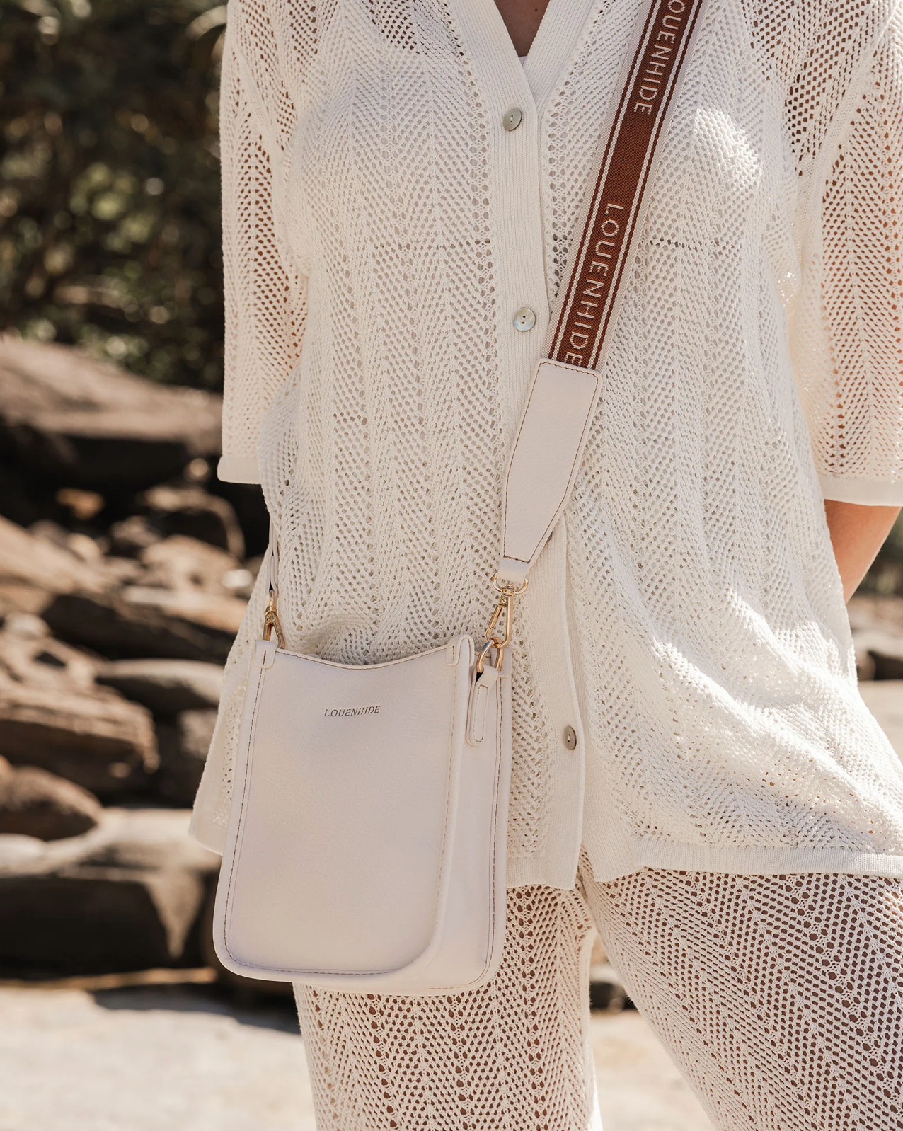Parker Logo Phone Bag | Vanilla