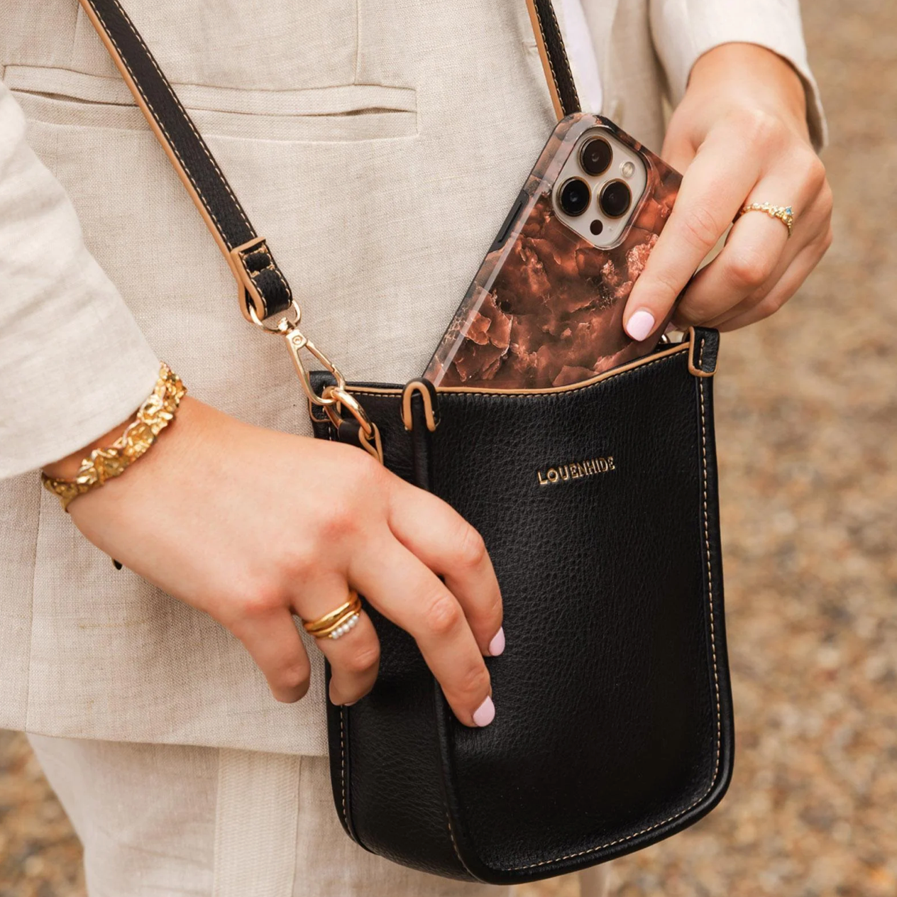 Parker Phone Crossbody Bag | Black