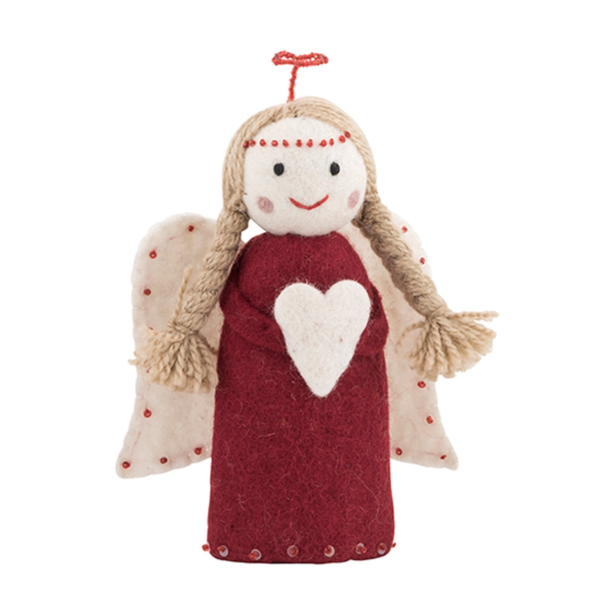 Standing Red Angel Christmas Ornament