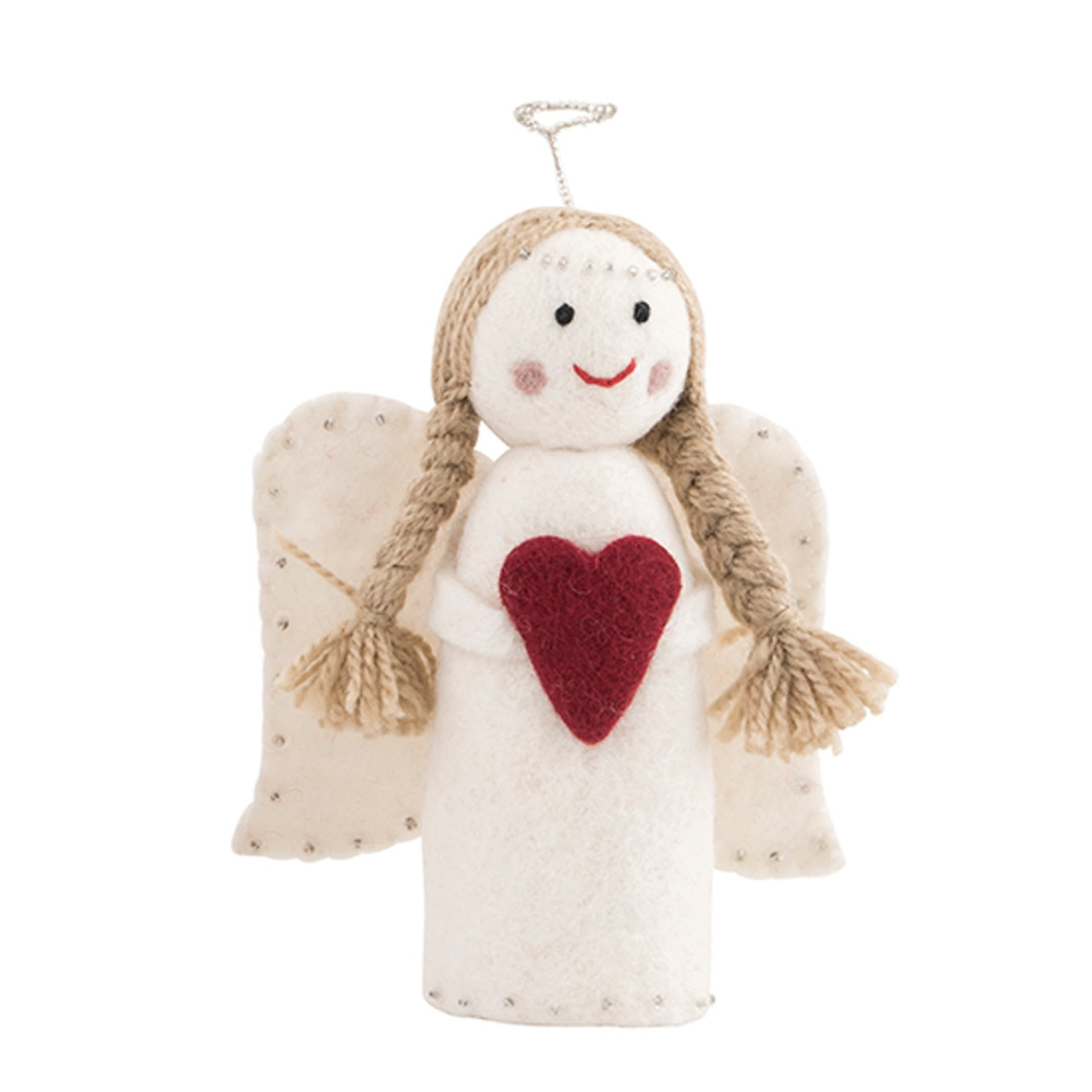 Standing White Angel Christmas Ornament
