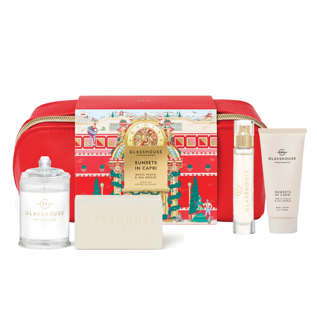 Sunsets In Capri 60g Candle & 14ml EDP & 180g Body Bar & 50ml Body Lotion
