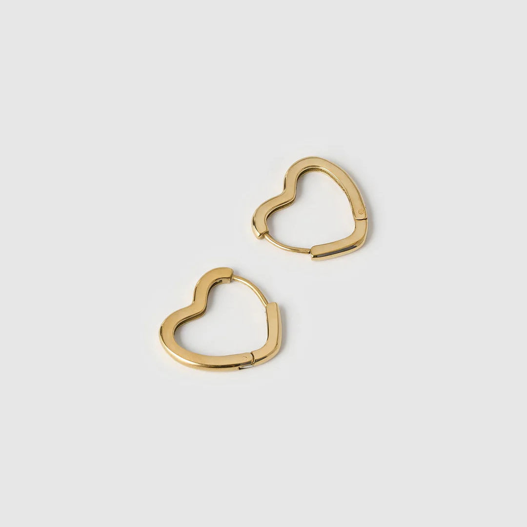 Sweetheart Earrings Large | Gold