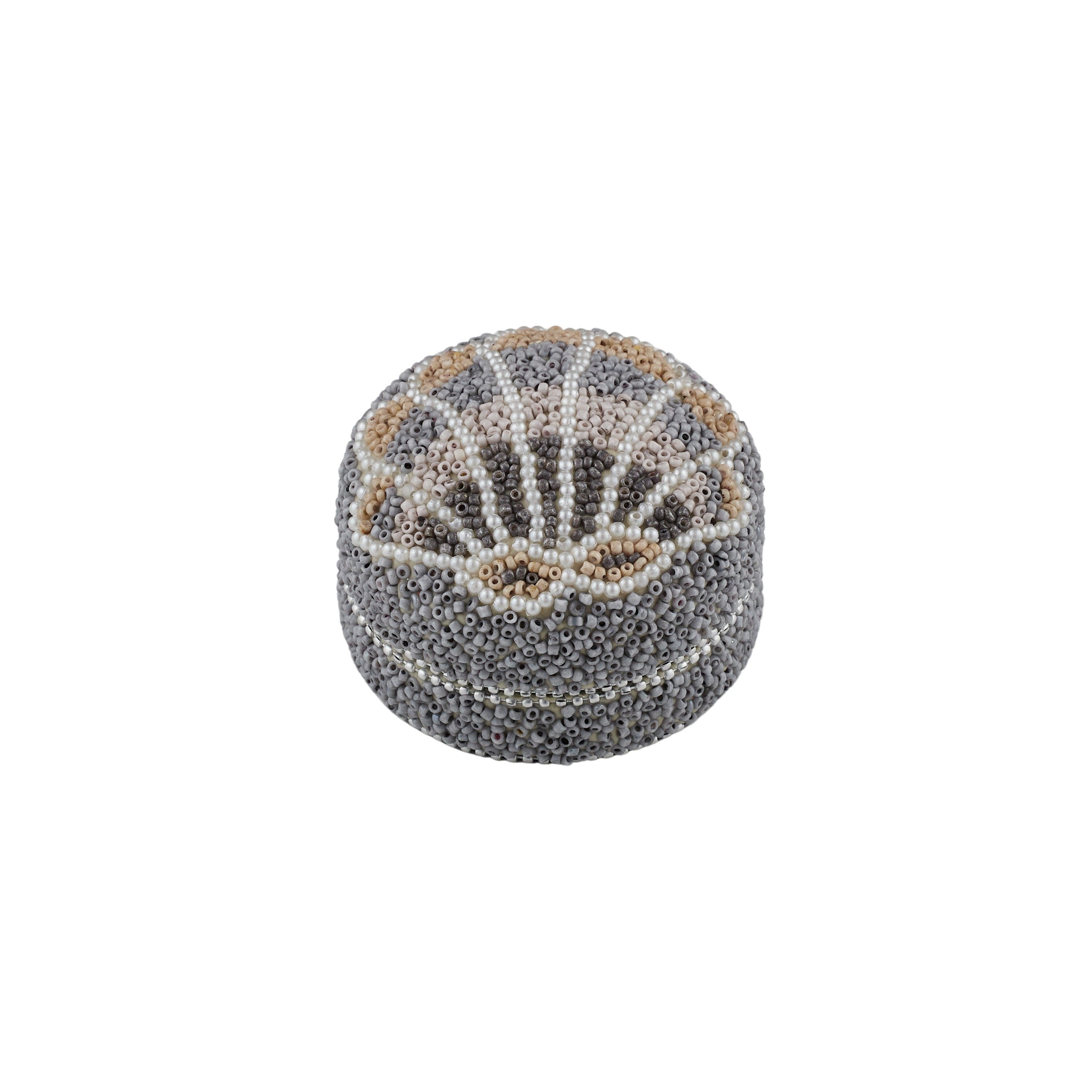 Shell Beaded Trinket Box