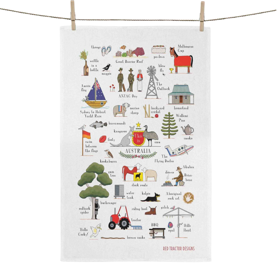 'This is Australia' Linen Tea Towel