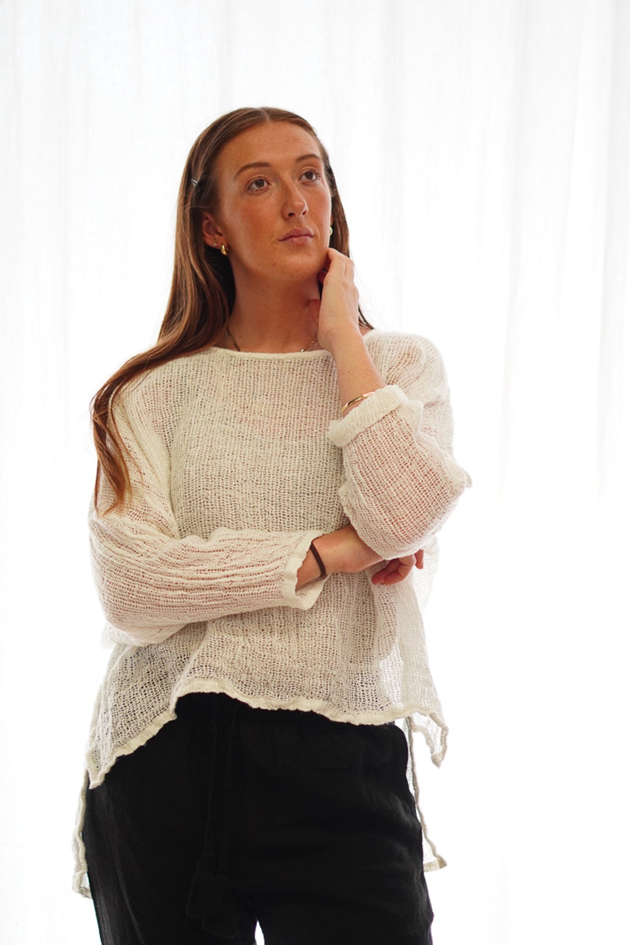 Valentina Top | White Mesh