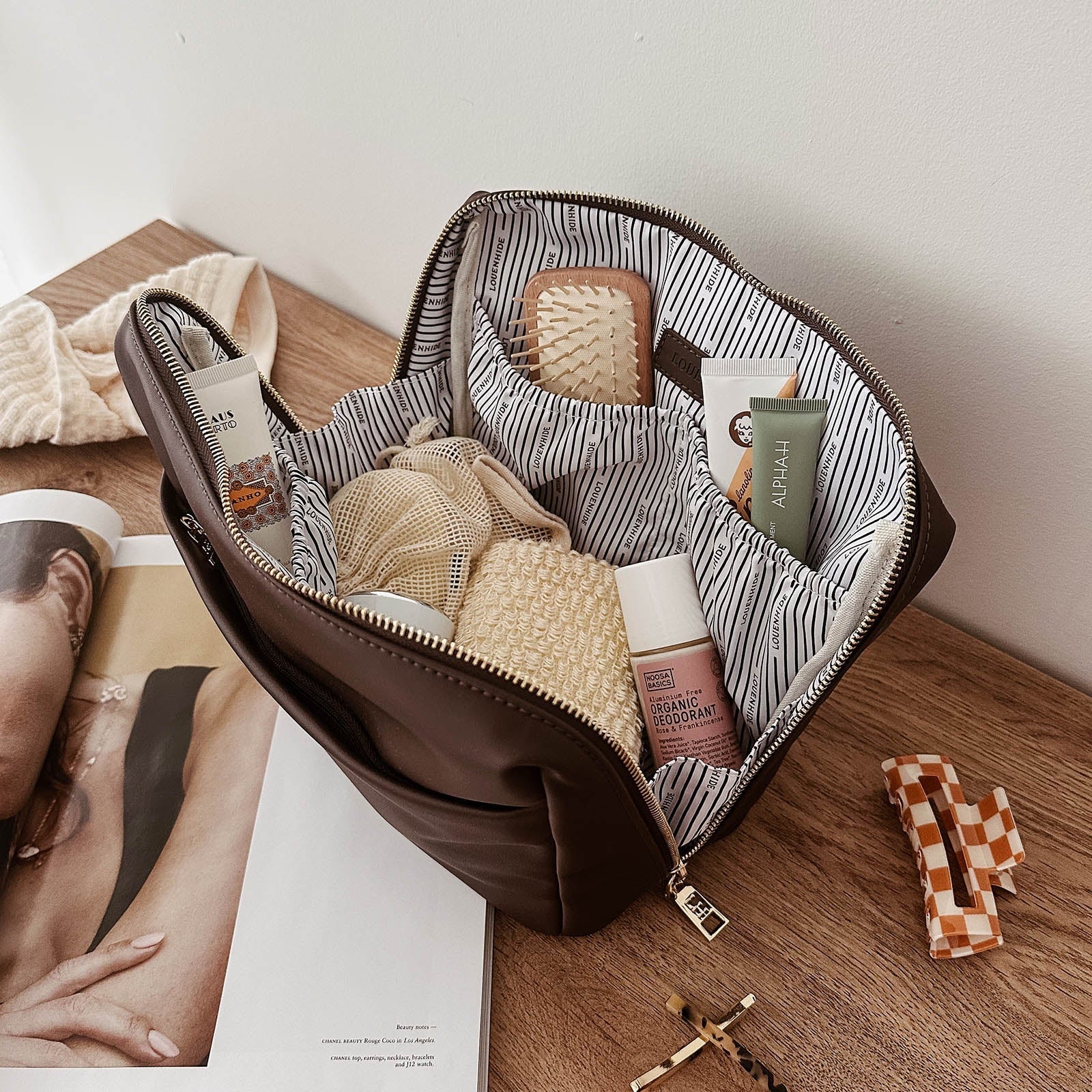 Vanessa Cosmetic Bag | Chocolate