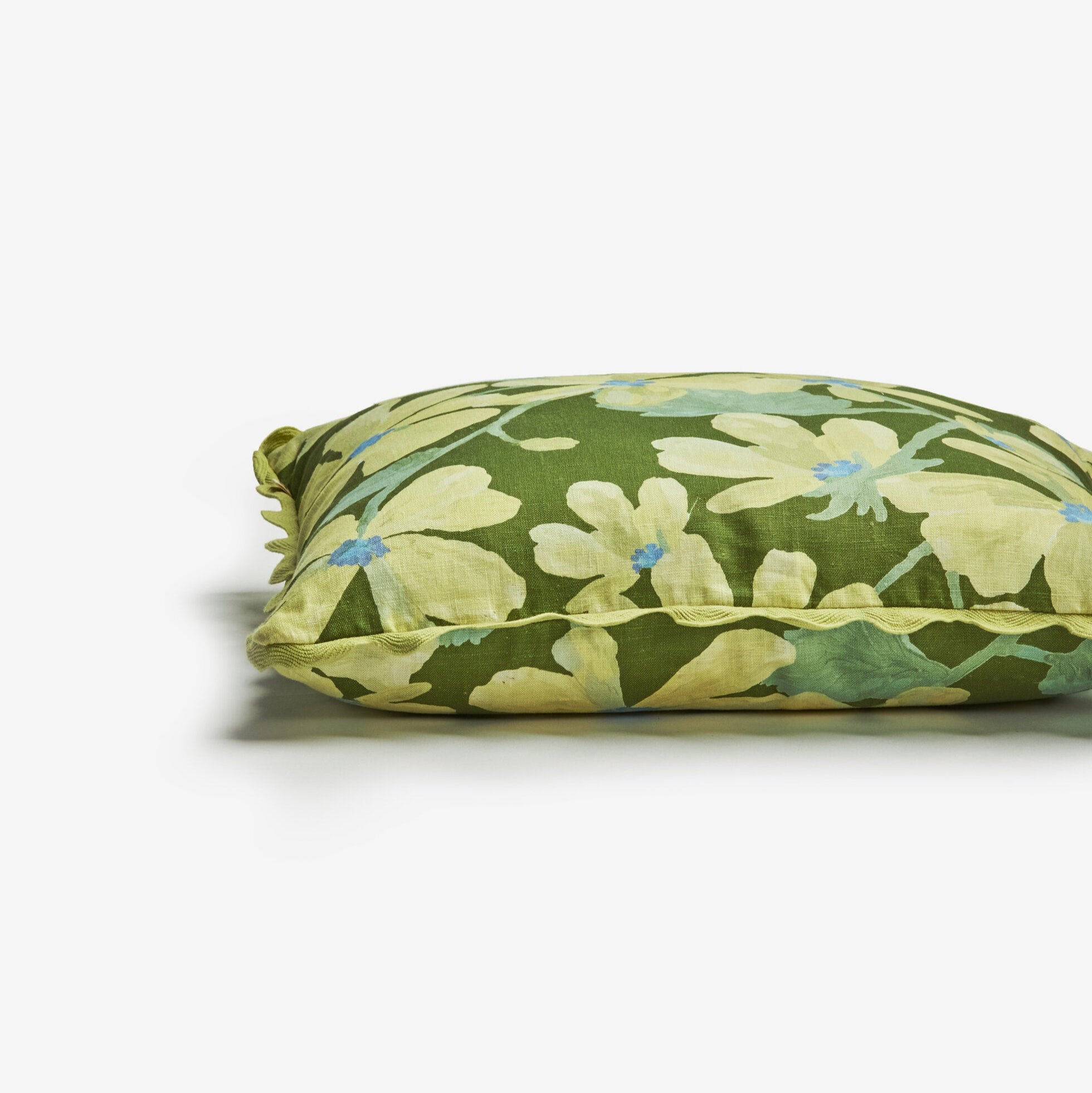 Violet Khaki Linen Cushion