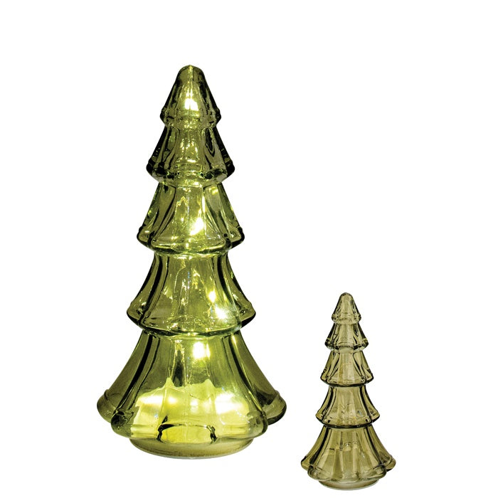 Sage Glass Led Table Tree | Small