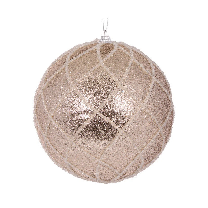 XL Champagne Lattice Bauble