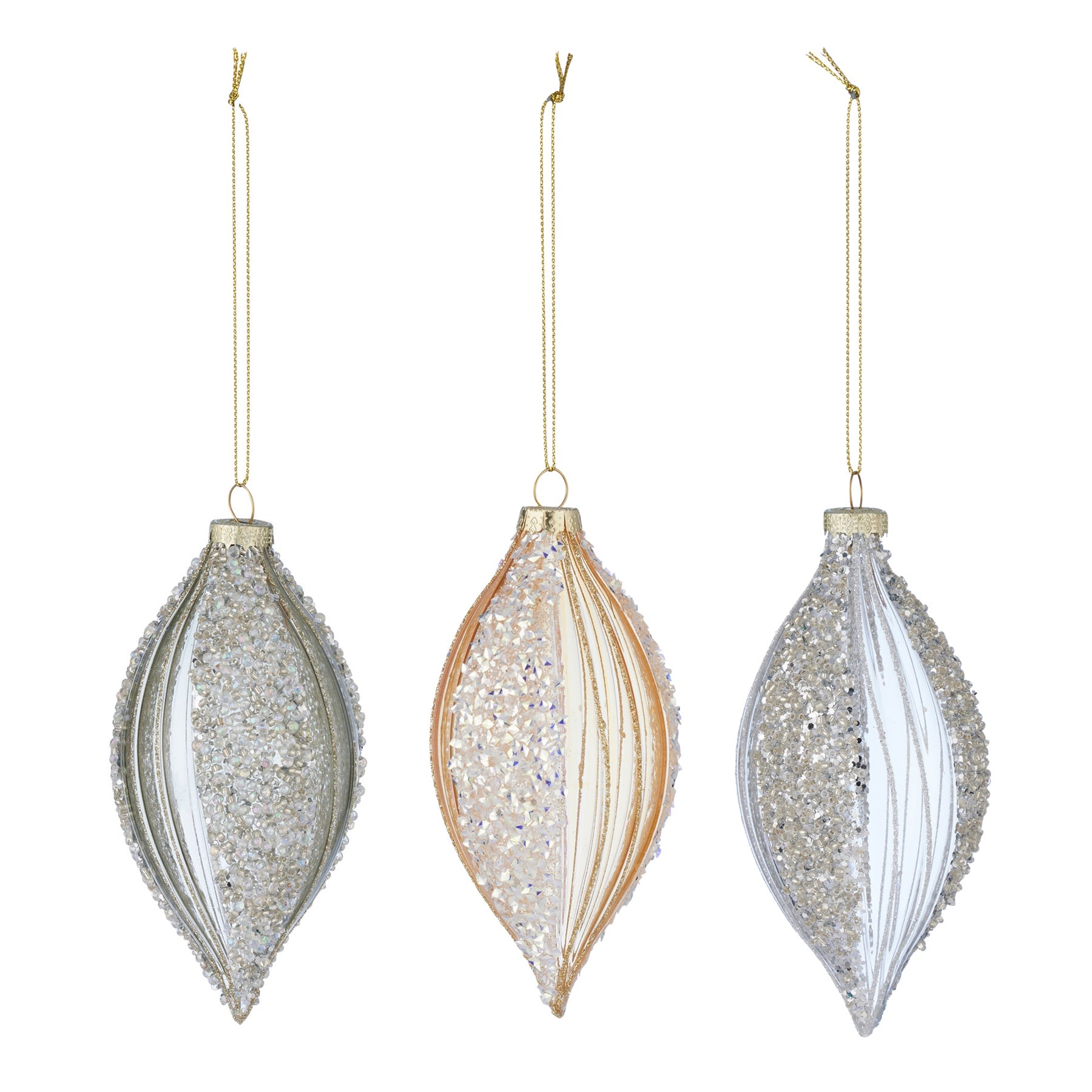 Glass Swirl Drop Ornament | 3 Styles