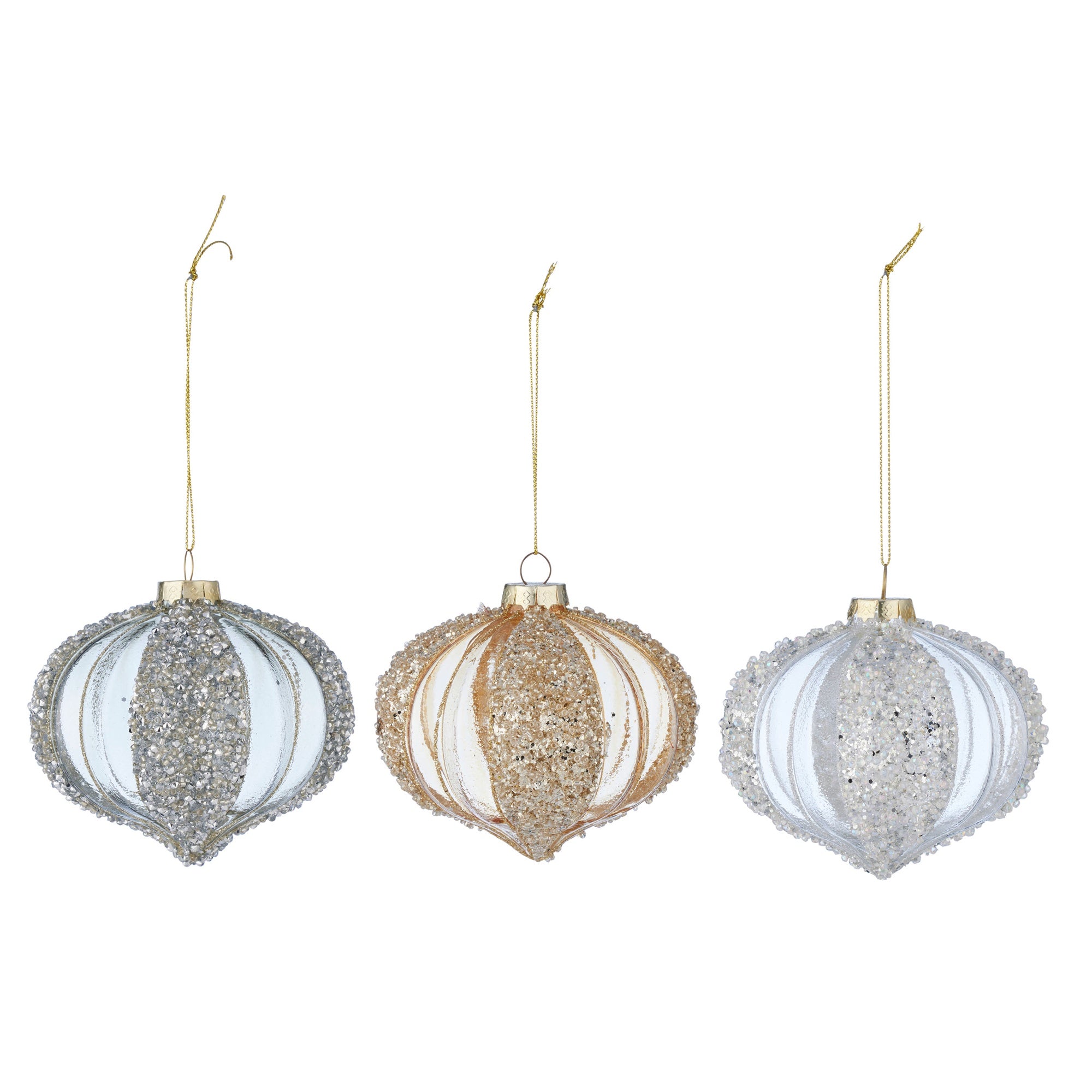 Glass Swirl Onion Ornament | 3 Styles