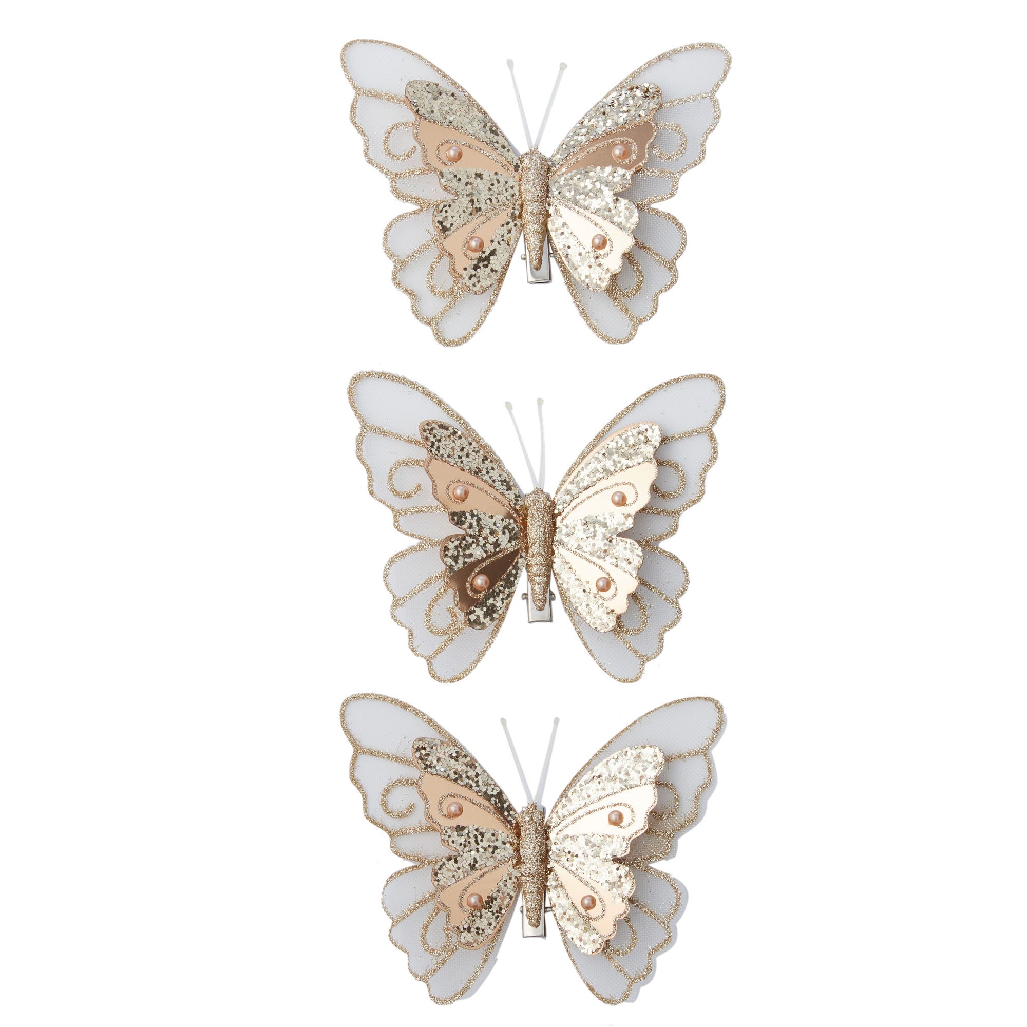 Gold Butterfly Clip S/3