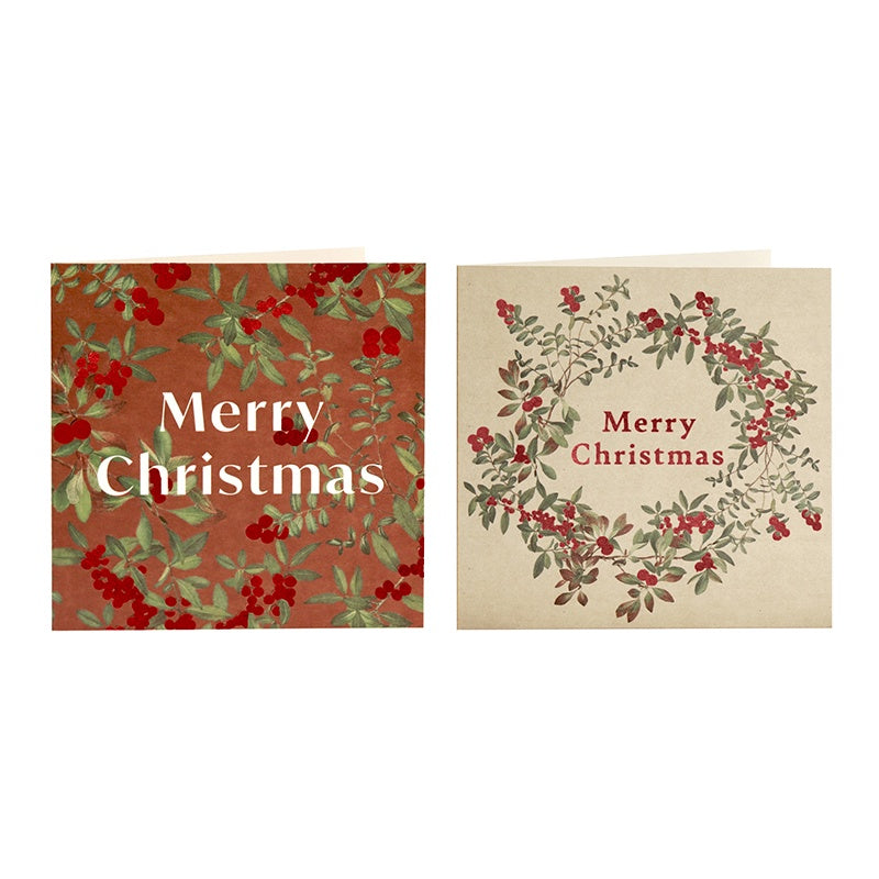 Festive Berry Christmas Card & Envelope Set/8