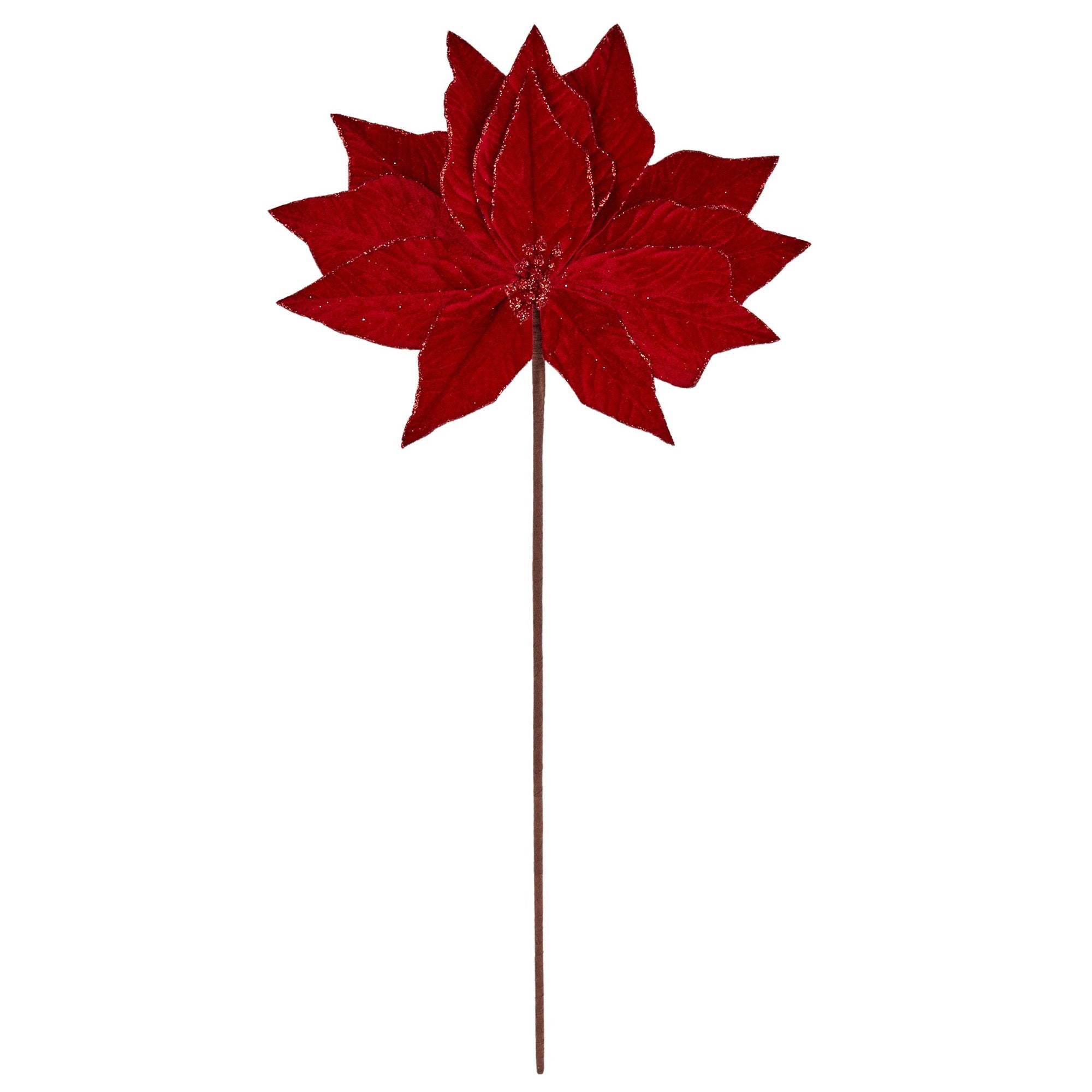 Red Velvet Poinsettia Stem