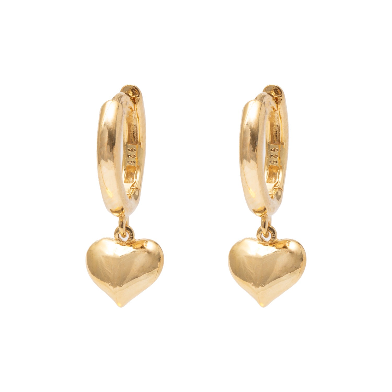 Huggie Heart Earrings | Gold