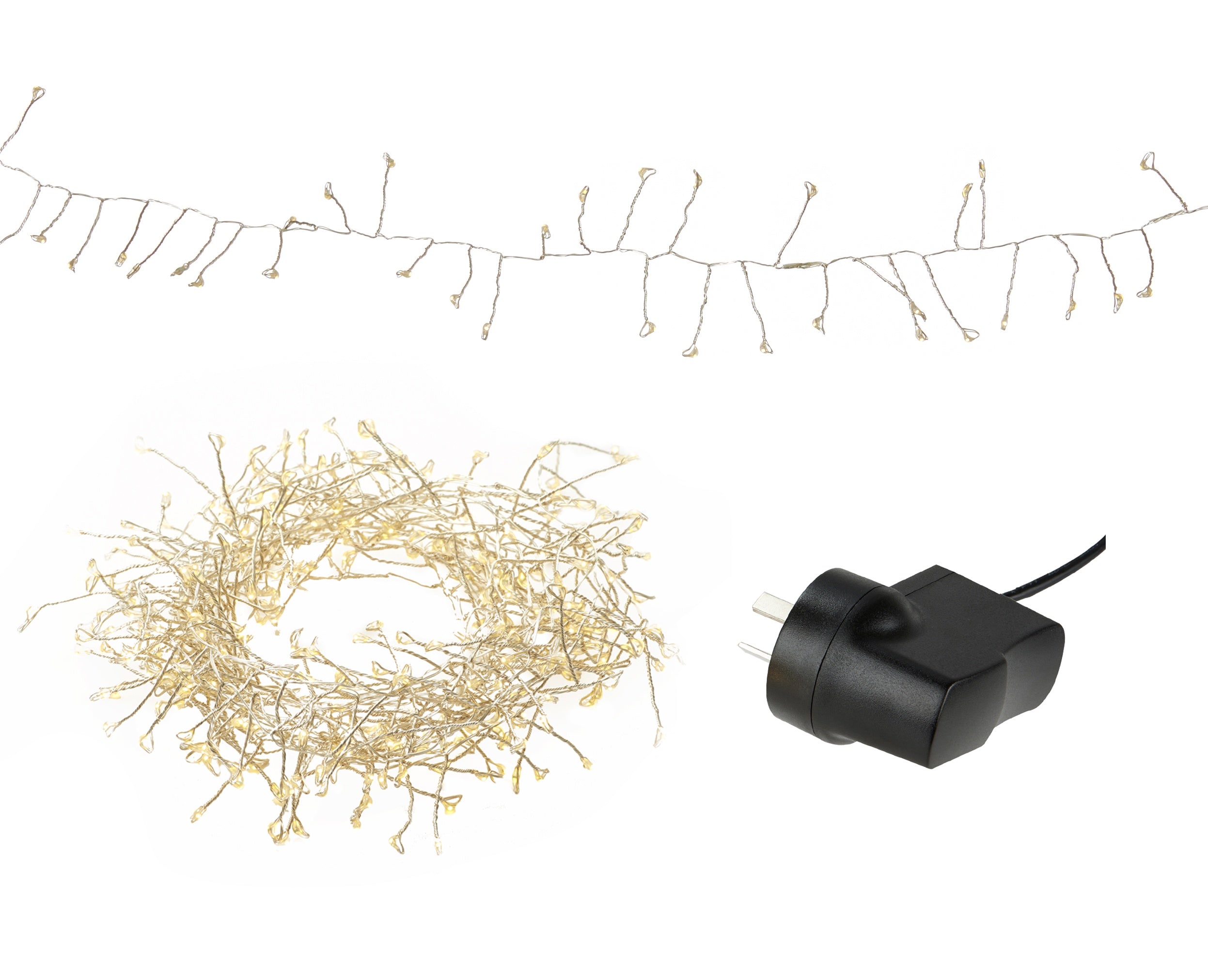 10m Deluxe Lustre Lights | Silver