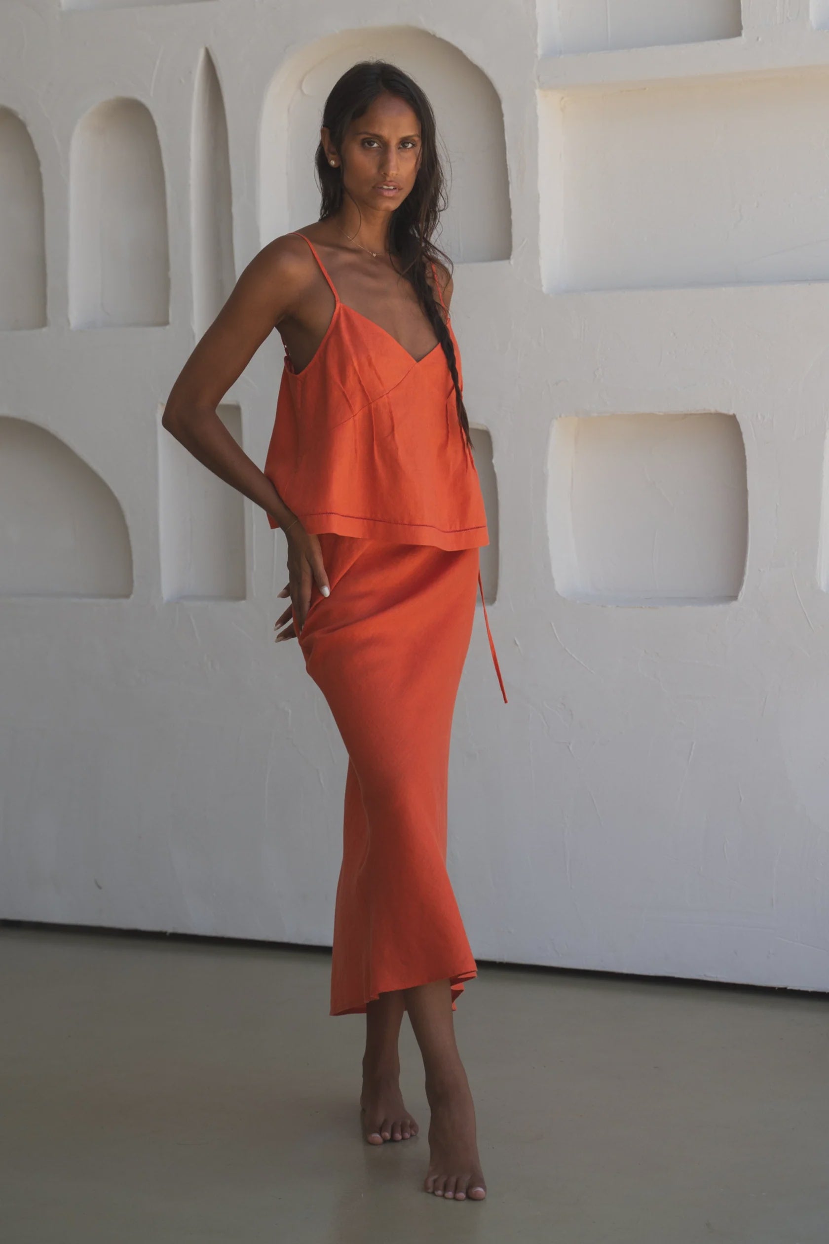 Riley Bias Linen Skirt | Spritz