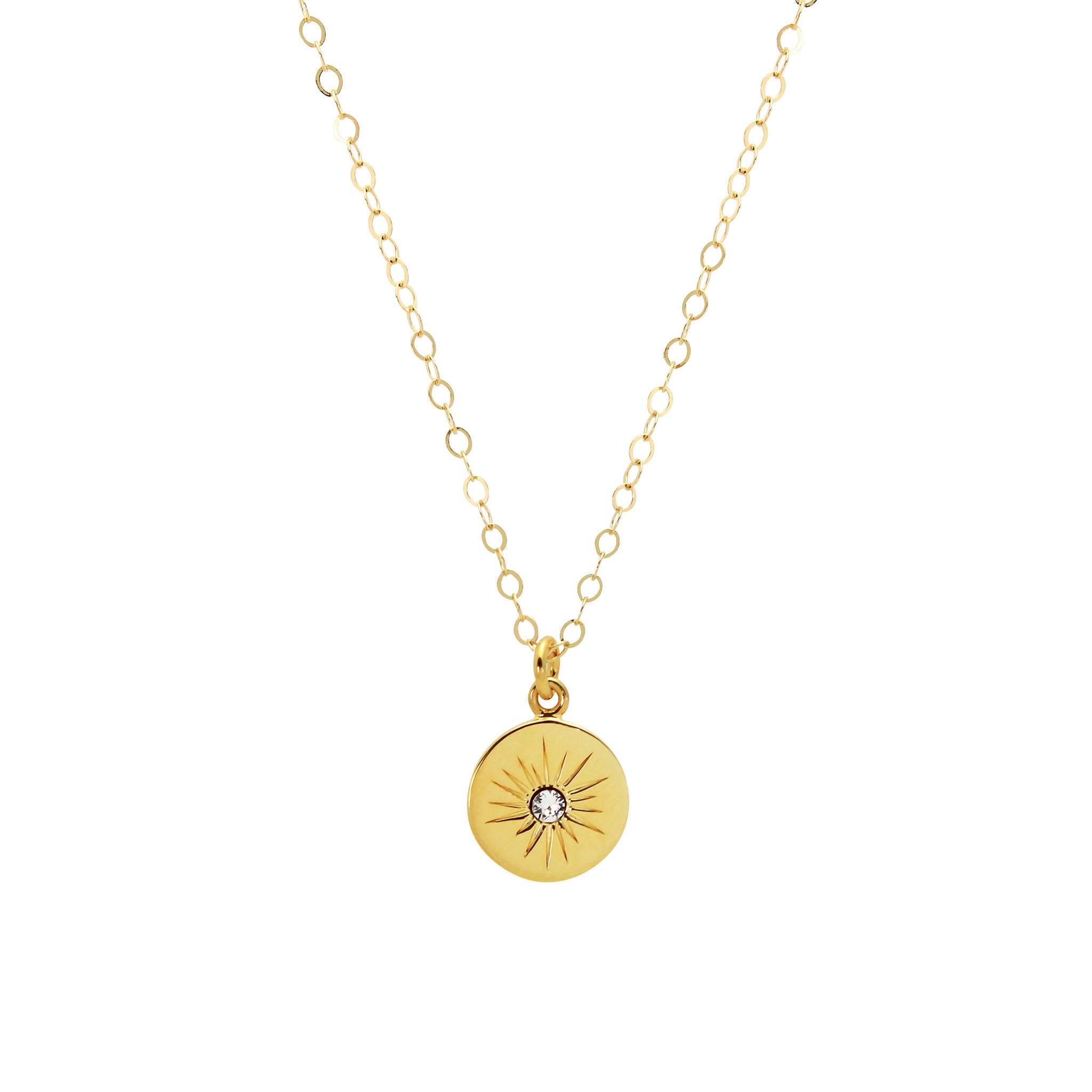 Abstract Sun Necklace | Gold
