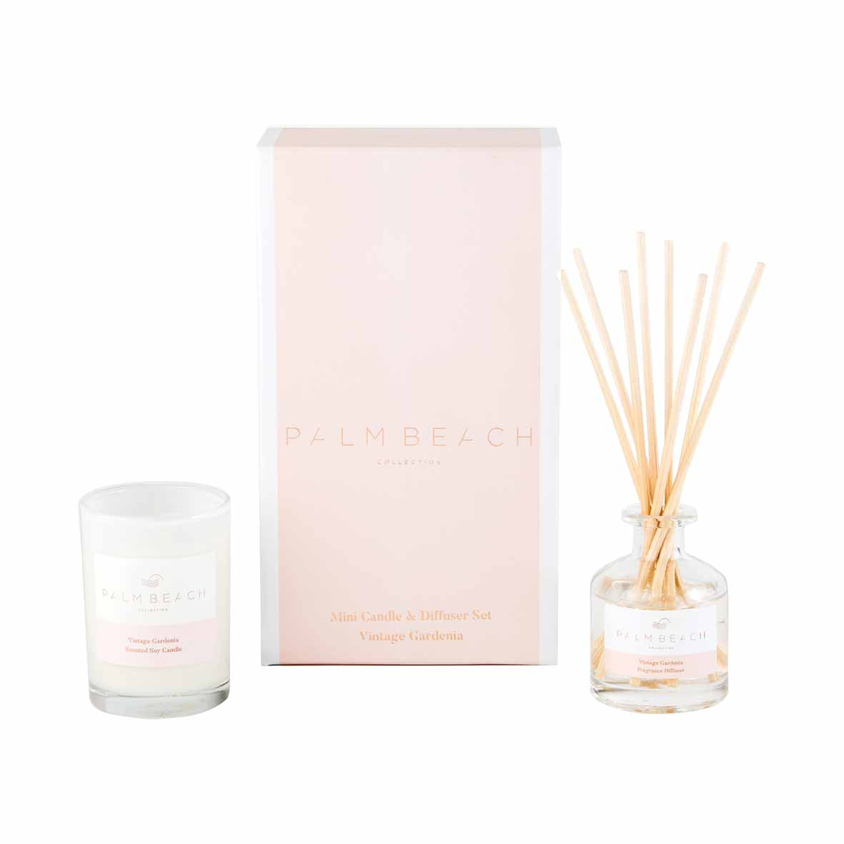 Vintage Gardenia Mini Candle & Diffuser Pack