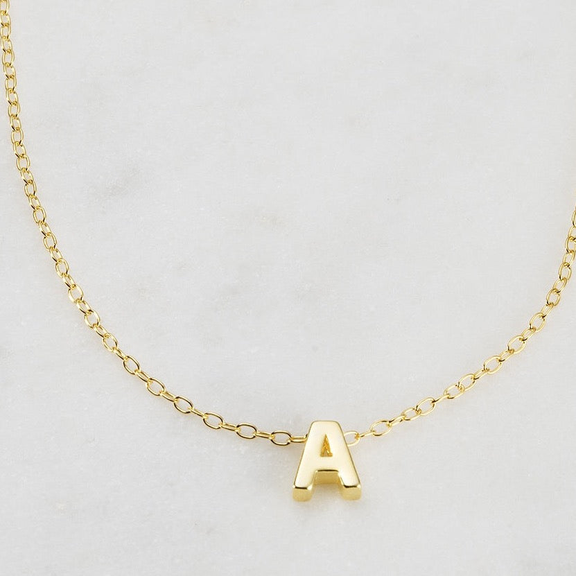 Letter Necklace | Gold