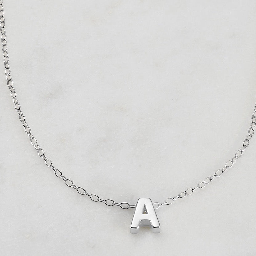Letter Necklace | Silver