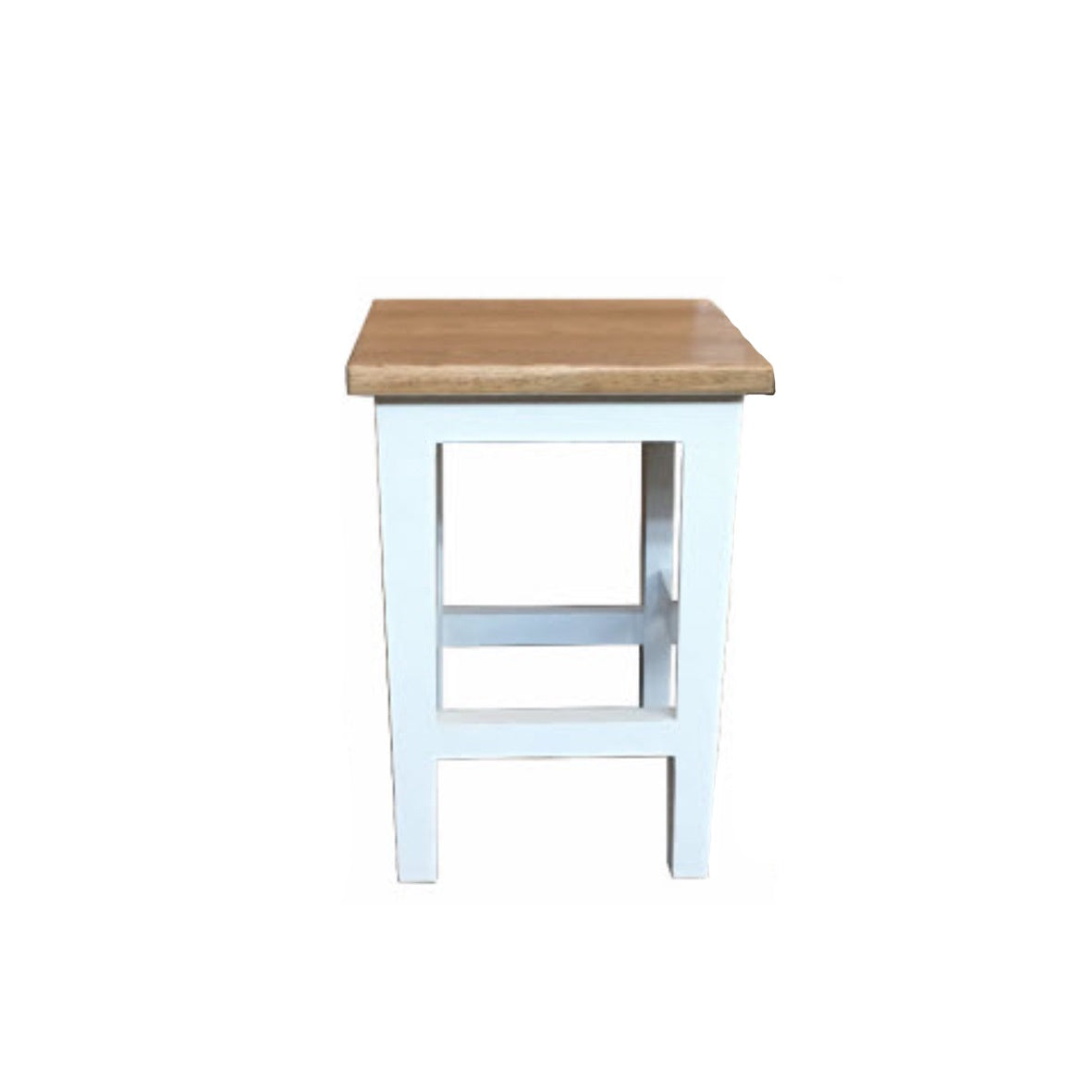 Oak Stool, White Base 45cm