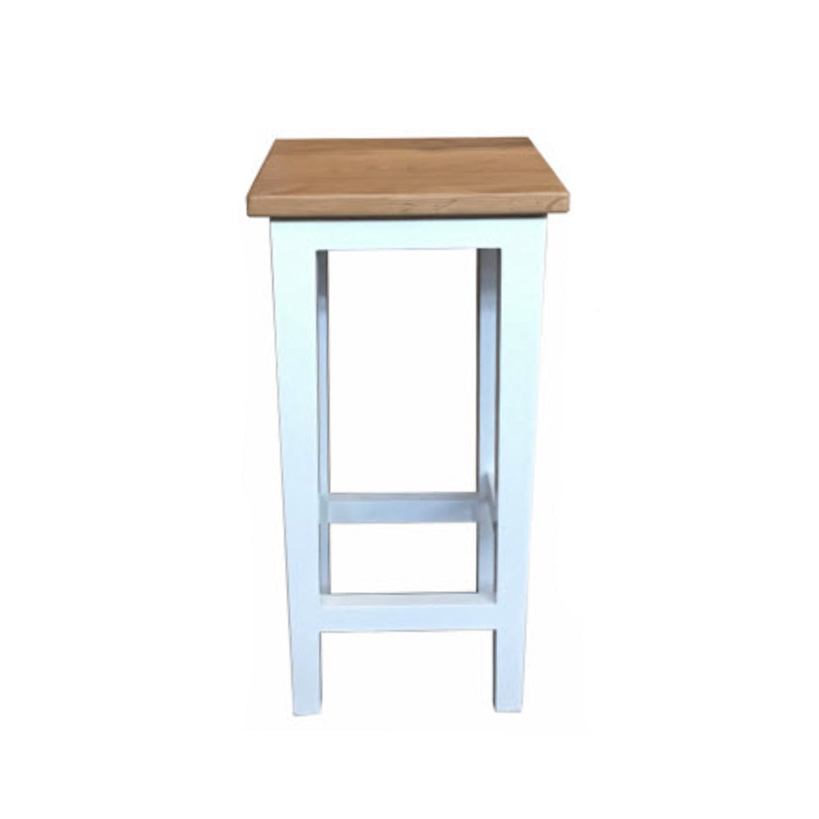 Oak Stool, White Base 65cm