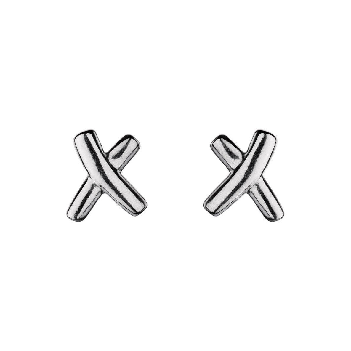 Kiss Stud Earring | Silver