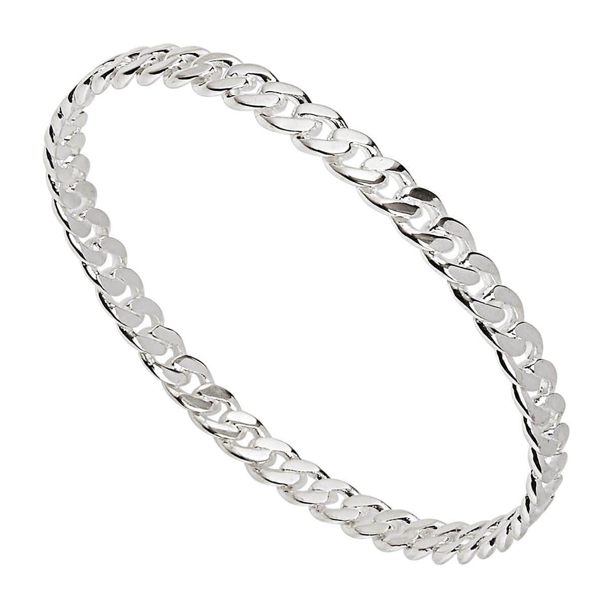 Curb Bangle | Silver