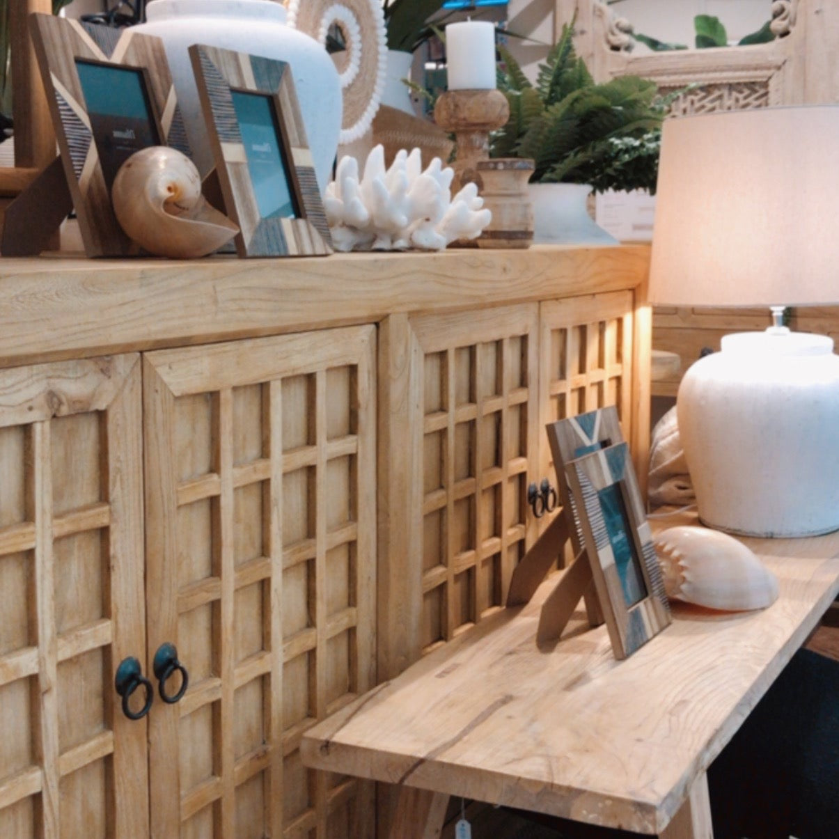 Brooklyn 4 Door Buffet Lattice Doors