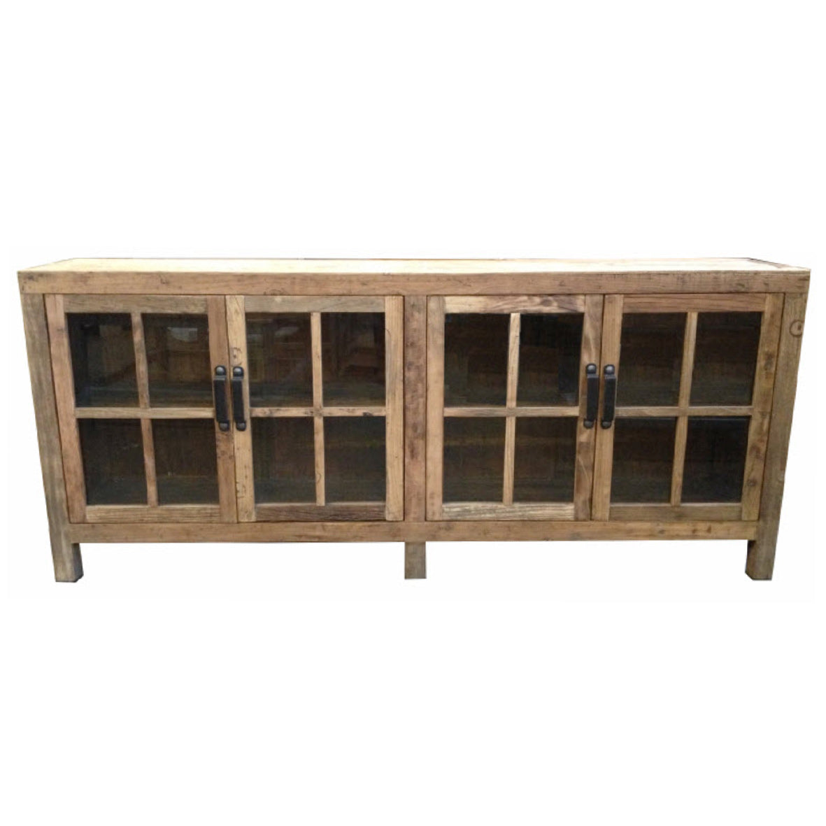 Leura Elm Glass Door Cabinet - 2 Sizes