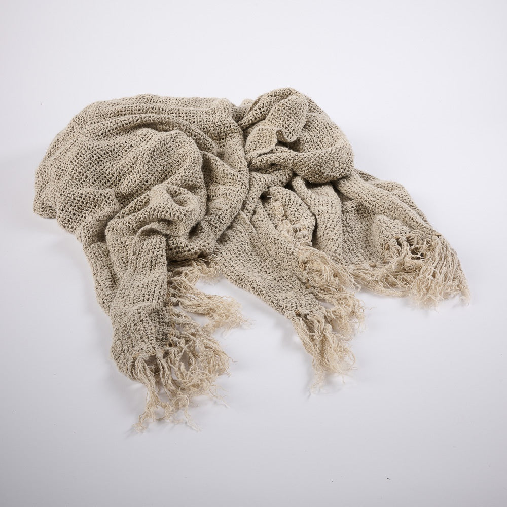 Coco Throw w/ Knotted Fringing