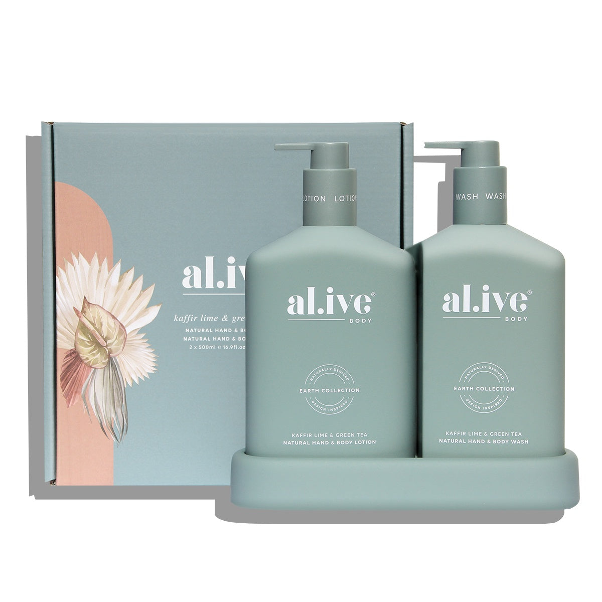 Kaffir Lime & Green Tea Wash & Lotion Duo + Tray