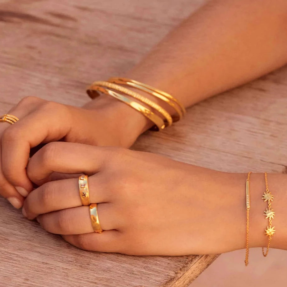Sun Lines Bar Bracelet | Gold