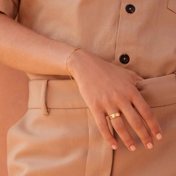 Sun Lines Bar Bracelet | Gold