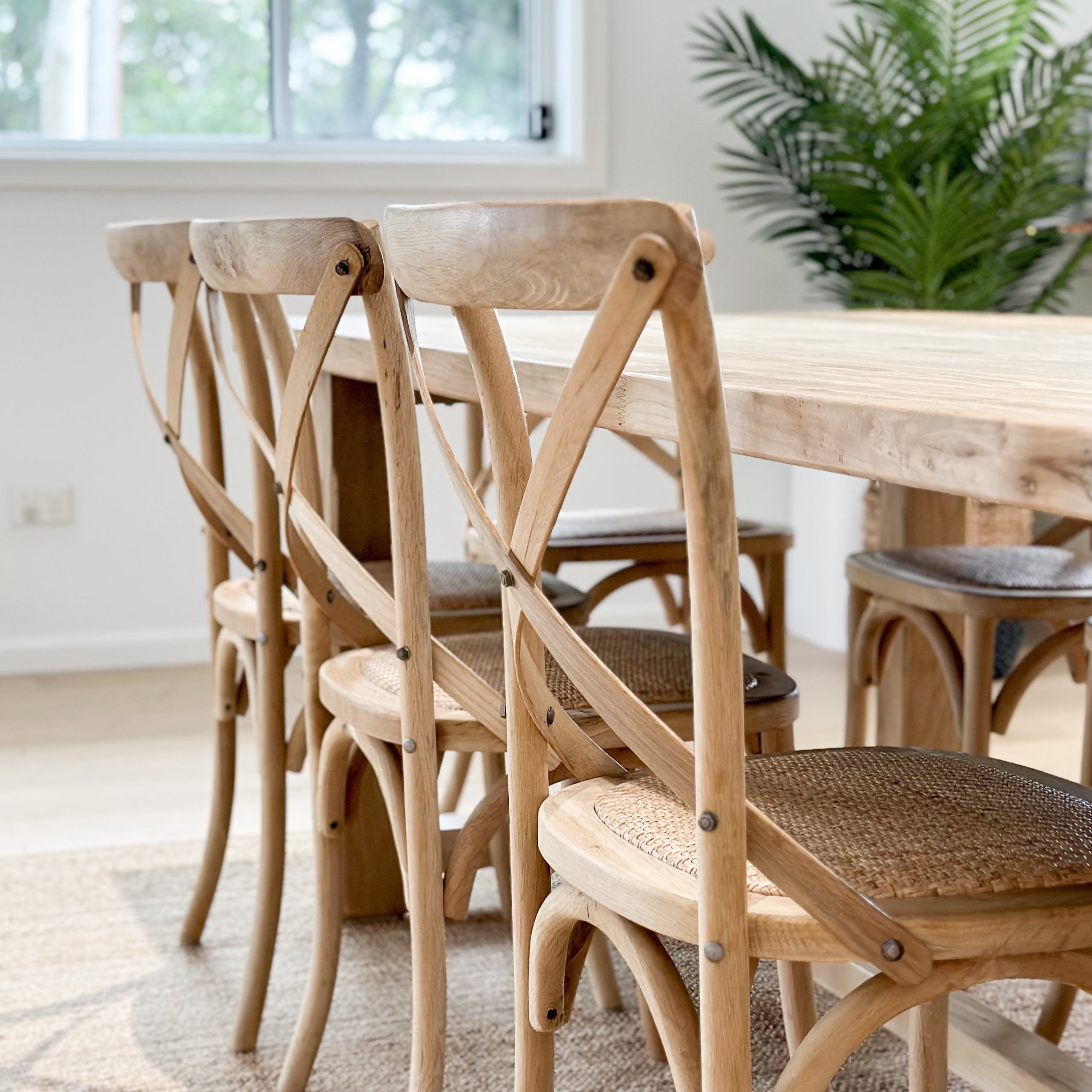 Cross Back Dining Chair | Raw