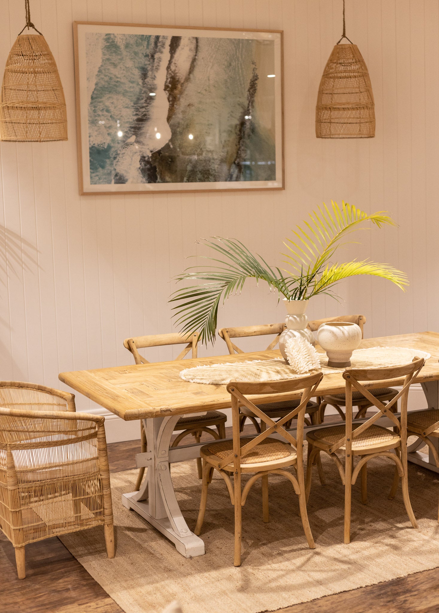 Brussels Dining Table White Legs