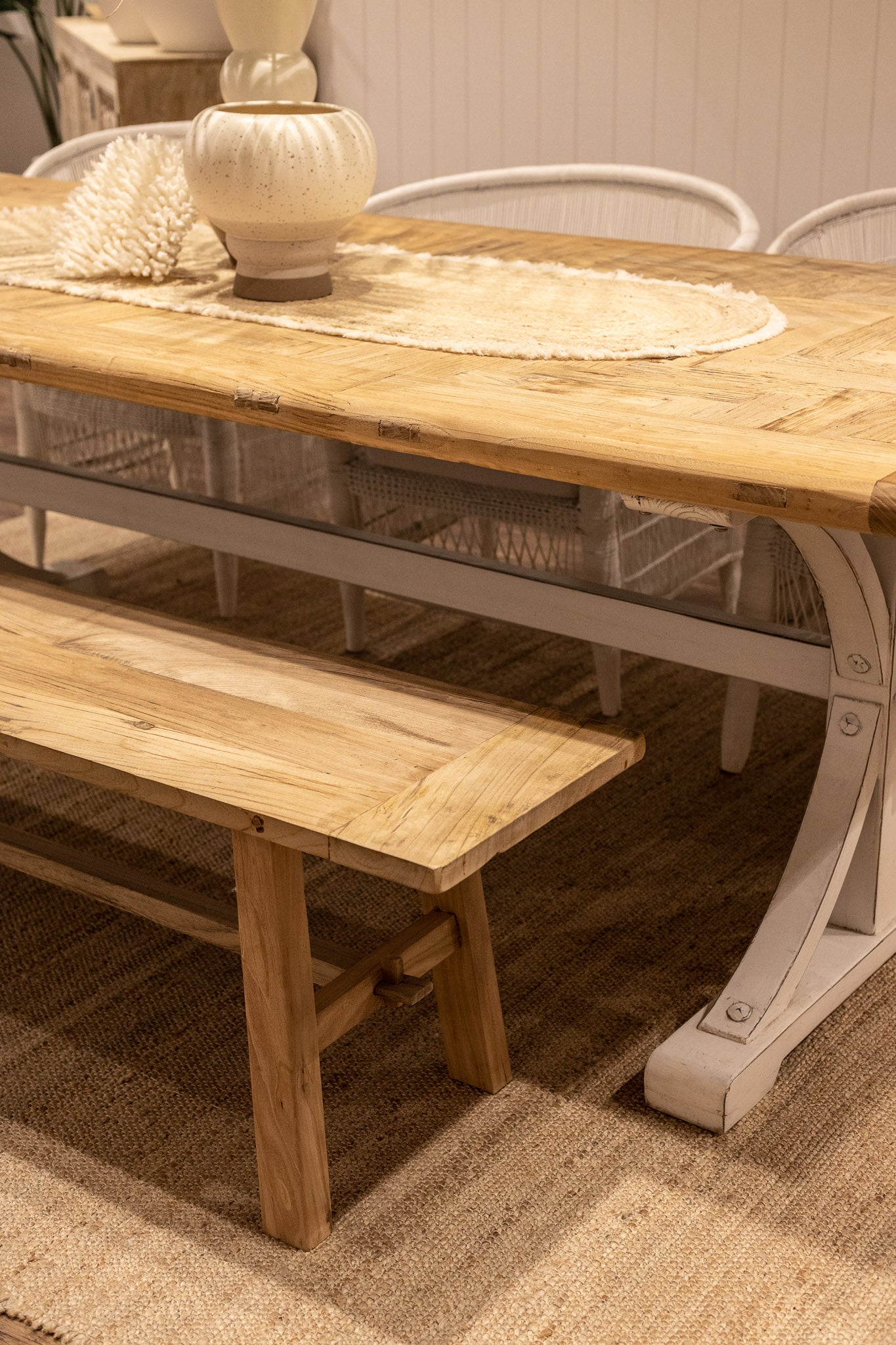 Brussels Dining Table White Legs